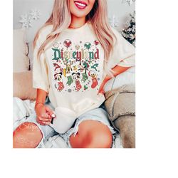 disneyland christmas sweatshirt, mickey and friends christmas socks shirt, disney christmas shirt, disney family christm