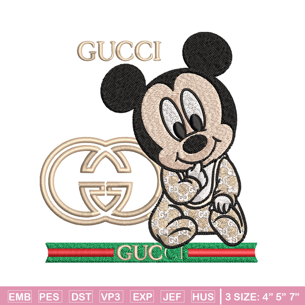 Mickey baby Embroidery Design, Gucci Embroidery, Embroidery File, Logo shirt, Sport Embroidery, Digital download..jpg