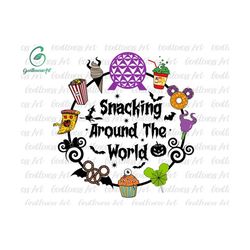 snacking around the world halloween, carnival food, trick or treat, spooky vibes, boo svg, fall svg, holiday season