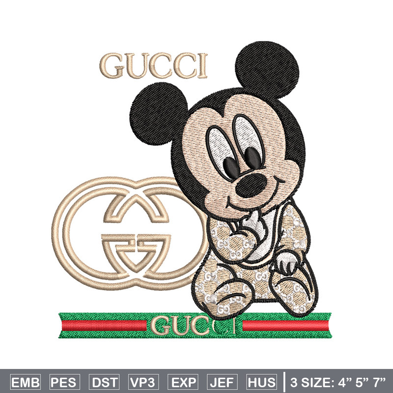 Mickey baby Embroidery Design, Gucci Embroidery, Embroidery File, Logo shirt, Sport Embroidery, Digital download..jpg