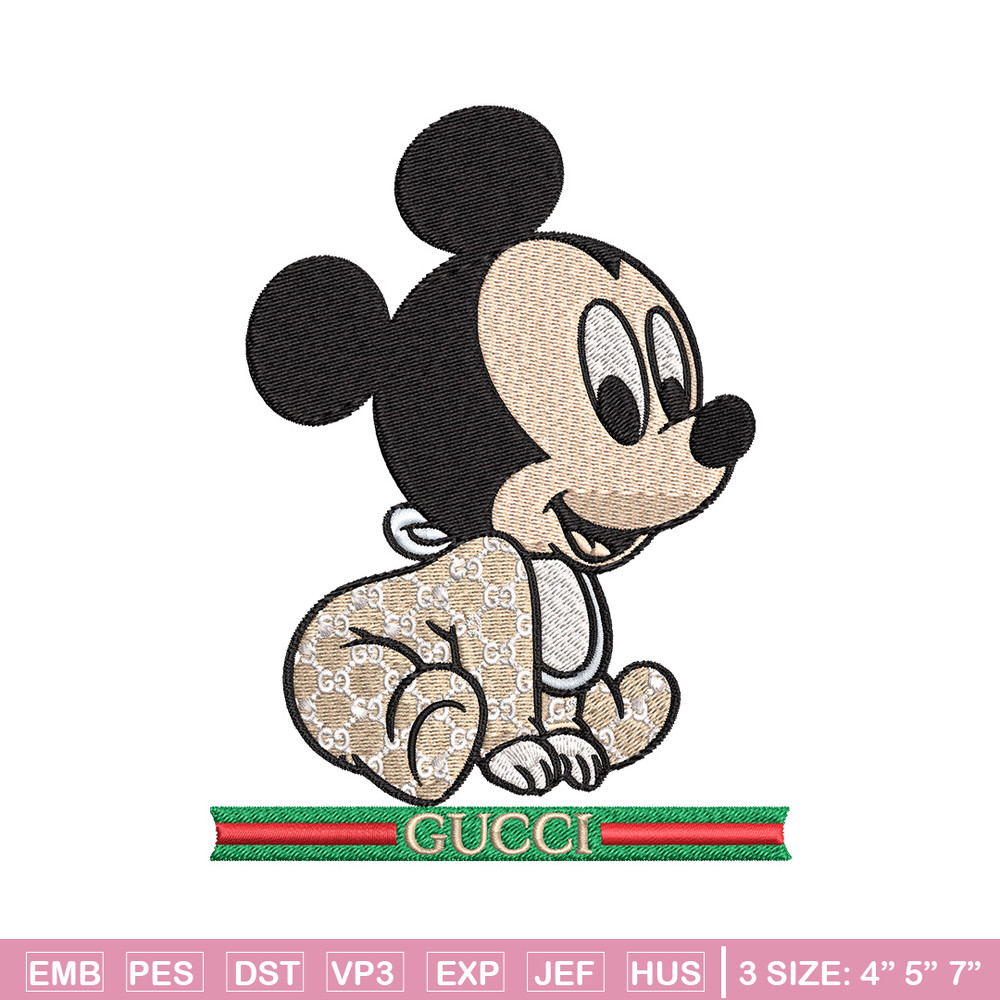 Mickey baby gucci Embroidery Design, Gucci Embroidery, Embroidery File, Logo shirt, Sport Embroidery, Digital download.jpg
