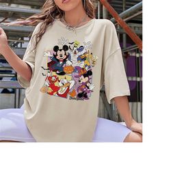 Retro Mickey And Friends Halloween Shirt, Disney Halloween Shirt, Mickey Not So Scary, Happy Halloween Tee, Disneyland H