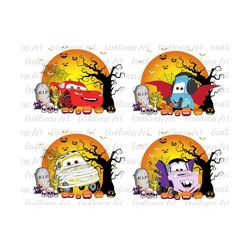 happy halloween cars bundle png, halloween masquerade, spooky vibes, trick or treat png,