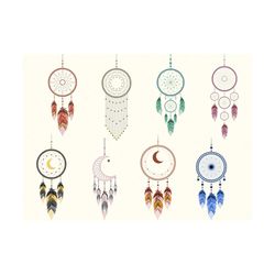 mandala clipart, dream catcher clipart, dreamcatcher clipart, bohemian clipart, dream hunters clipart, instant download, commercial use