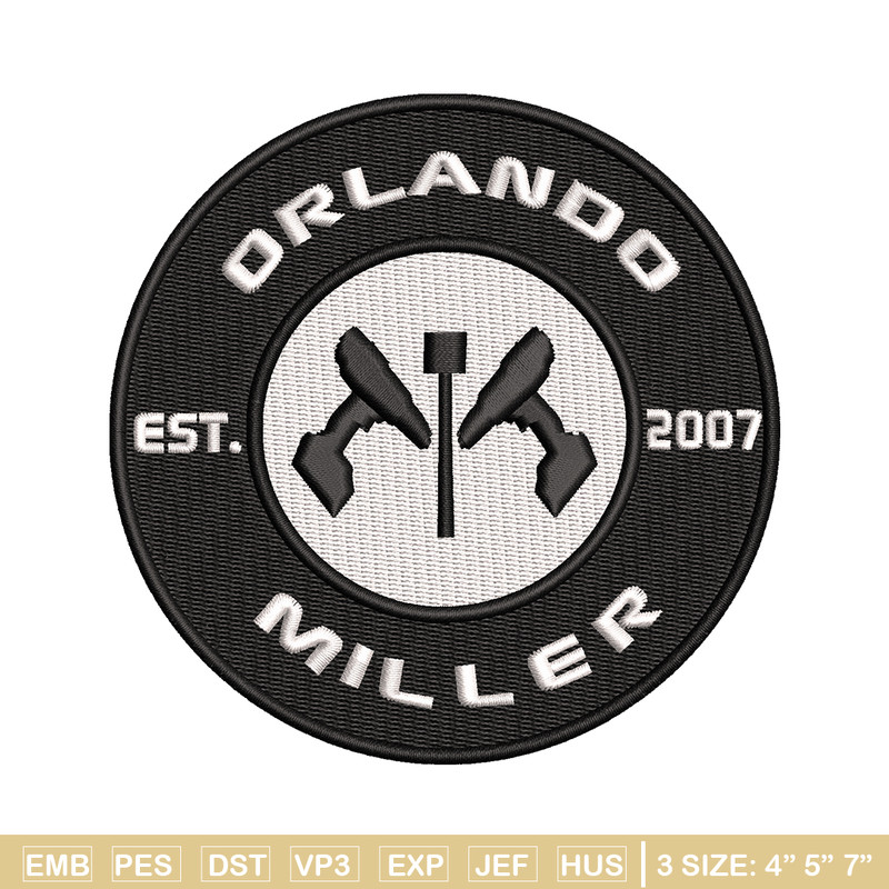 Orlando Miller Installations embroidery design, logo embroidery, logo design, embroidery file, Digital download..jpg