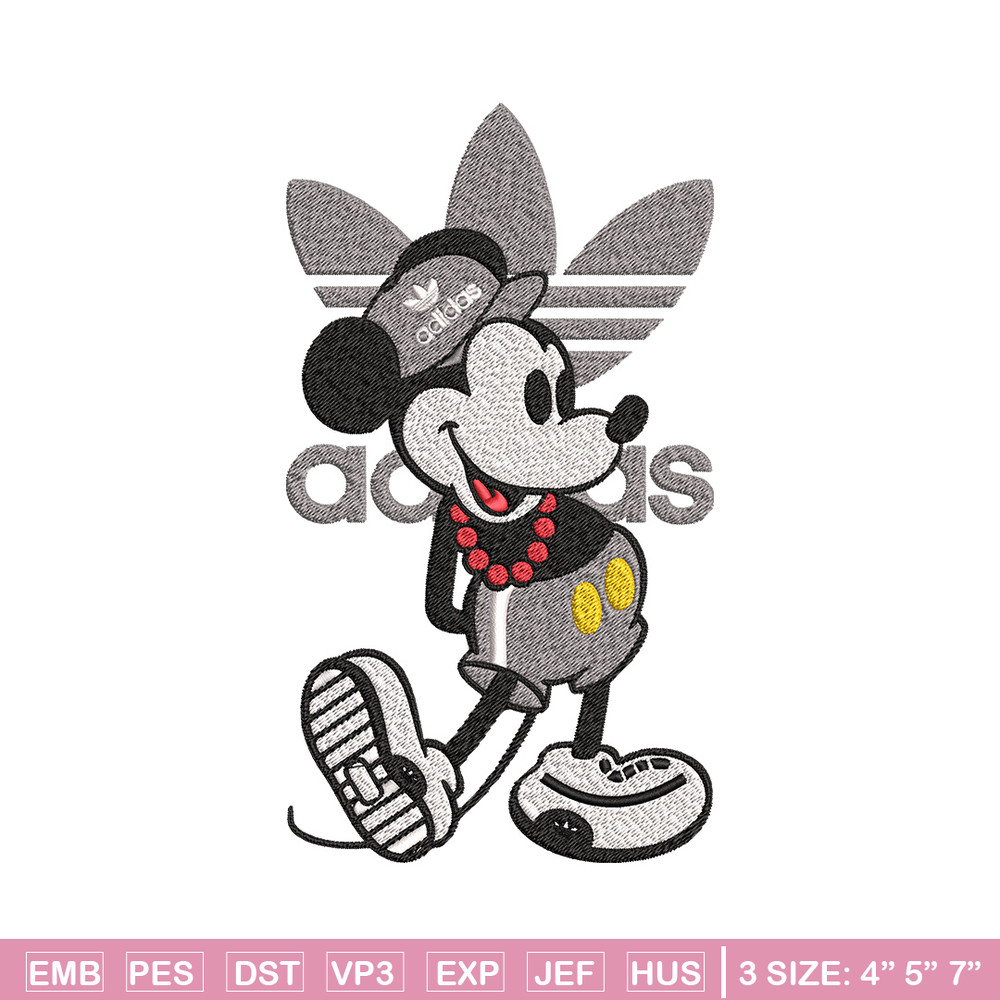 Mickey grey adidas Embroidery Design, Adidas Embroidery, Brand Embroidery, Embroidery File, Logo shirt, Digital download.jpg