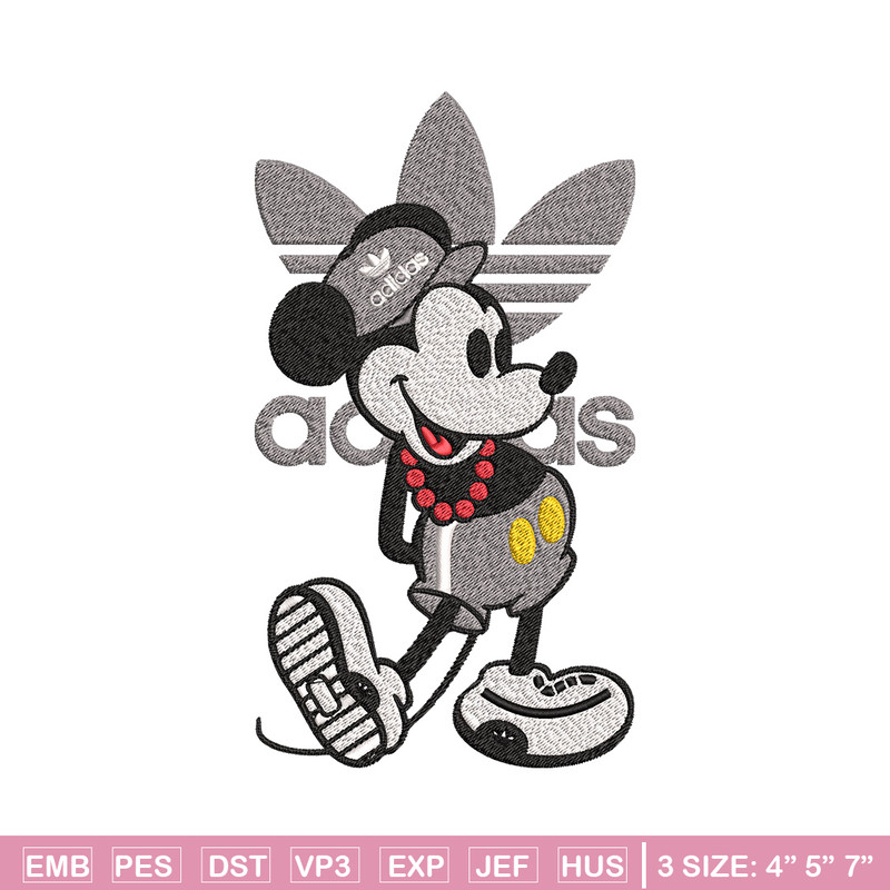 Mickey grey adidas Embroidery Design, Adidas Embroidery, Brand Embroidery, Embroidery File, Logo shirt, Digital download.jpg