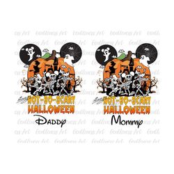 skeleton halloween custom name family bundle png, trick or treat png, spooky vibes png, not so scary, fall png, png files for sublimation