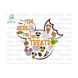 i'm here for the treats halloween, carnival food, trick or treat, spooky vibes, boo svg, fall, holiday season