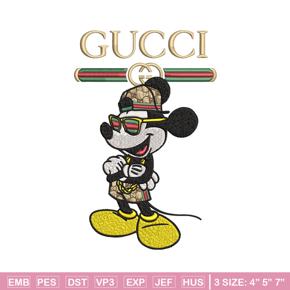 Mickey gucci Embroidery Design,Gucci Embroidery, Embroidery File, Logo shirt, Sport Embroidery, Digital download.jpg