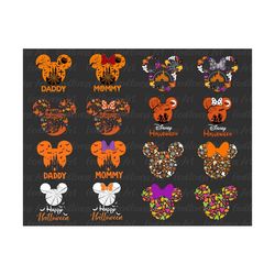 halloween mouse and friends svg bundle, trick or treat svg, spooky vibes svg, halloween family trip svg