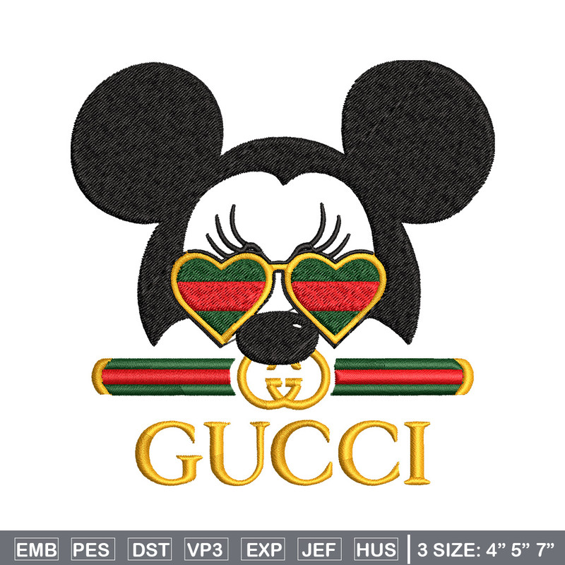 Mickey head gucci Embroidery Design, Gucci Embroidery, Brand Embroidery, Logo shirt, Embroidery File, Digital download.jpg