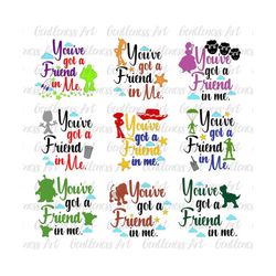 you've got a friend in me bundle svg, friendship svg, vacay mode svg, magical kingdom svg, family vacation svg, family trip svg