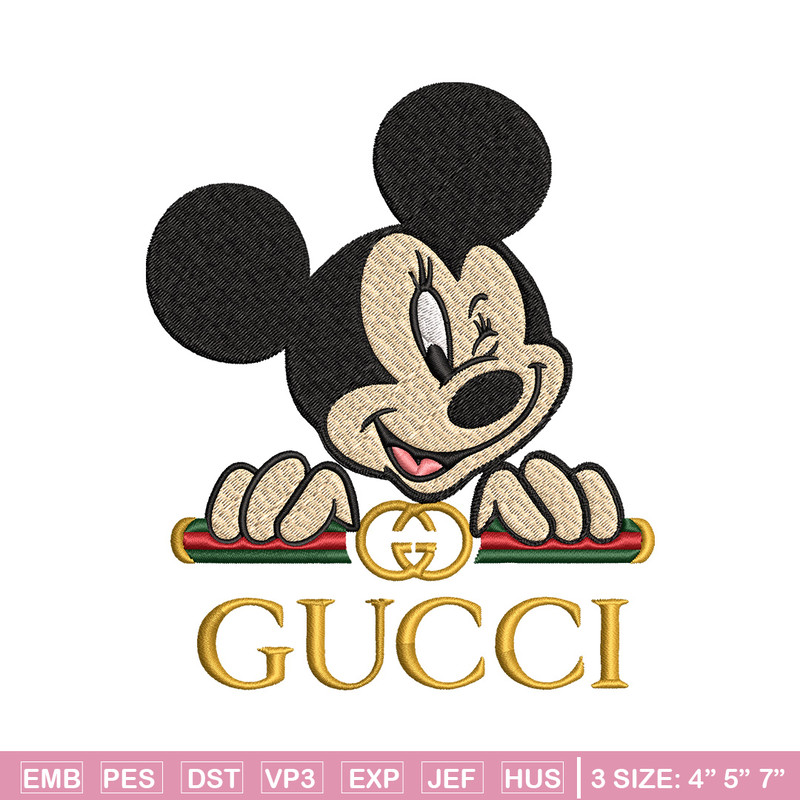 Mickey mouse Embroidery Design, Gucci Embroidery, Brand Embroidery, Embroidery File, Logo shirt, Digital download.jpg