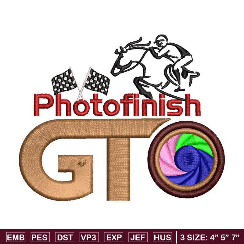 PhotoFinish embroidery design, PhotoFinish embroidery, logo design, embroidery file, logo shirt, Digital download..jpg