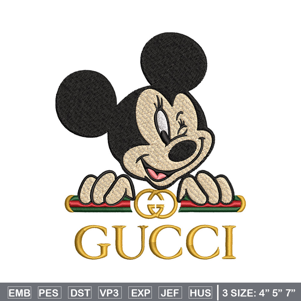 Mickey mouse gucci Embroidery Design, Gucci Embroidery, Embroidery File, Brand Embroidery, Logo shirt, Digital download.jpg