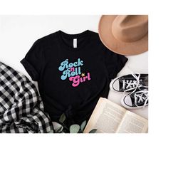 rock n roll girl shirt, rock shirt sweatshirt hoodie, rock n roll concert tee, rock n roll gift, music festival tee, gir
