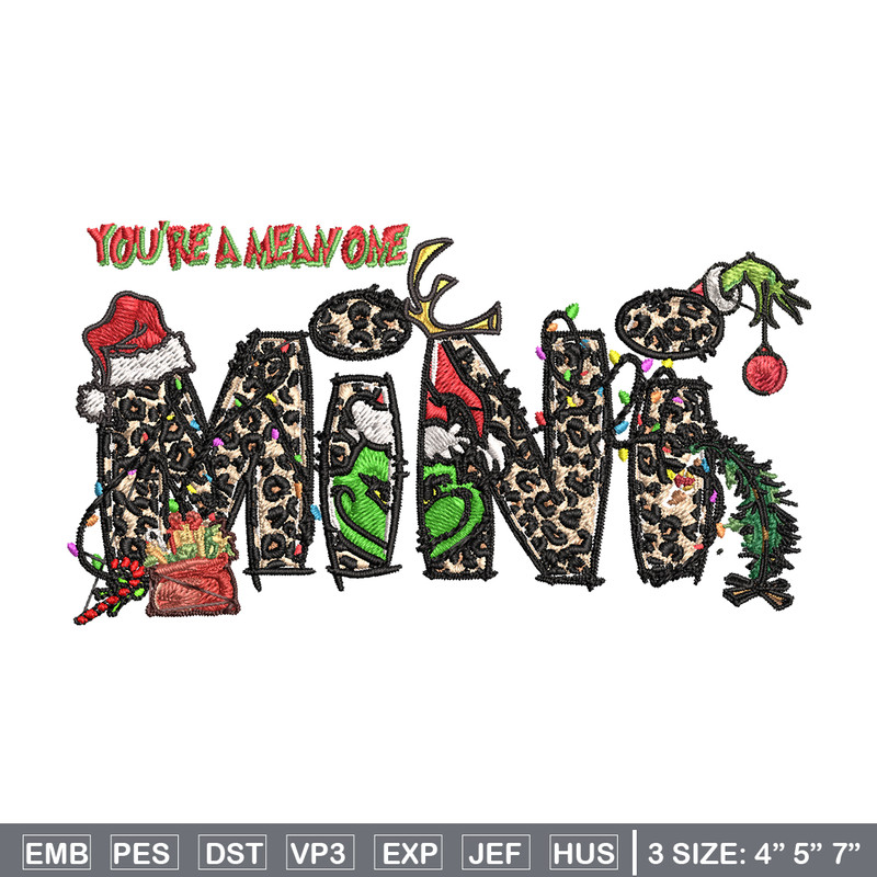 Mini Grinch christmas Embroidery design, Grinch Christmas Embroidery, Grinch design, Embroidery File, Digital download.jpg