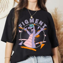disney figment retro 90s portrait shirt,epcot figment shirt,one little spark,disneyland family matching shirt,disney wor