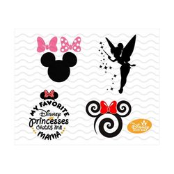 svg bundle, tinkerbell svg/tinkerbell png/ mouse bow svg/my favorite mommy mouse svg/mouse swirly/ svg / cricut silhouette/instant