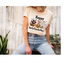 happy hallo thanks mas shirt, thanksgiving shirt, cute fall shirt, cats thanksgiving shirt, family thanksgiving shirt, a