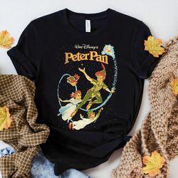 disney peter pan darling flight vintage graphic tshirt disneyland vacation holiday trip, wdw matching shirts, magic kin