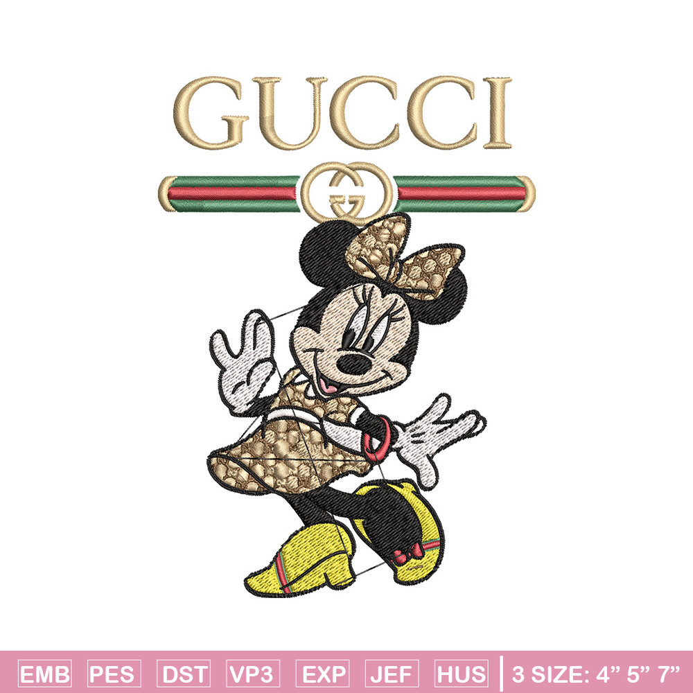 Minnie Embroidery Design, Gucci Embroidery, Brand Embroidery, Logo shirt, Embroidery File, Digital download.jpg