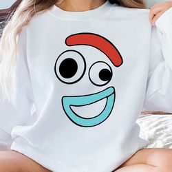 disney pixar toy story 4 forky large happy face tshirt, magic kingdom, disneyland family trip vacation gift, wdw trip