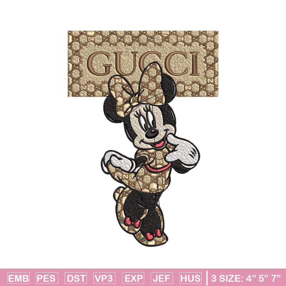 Minnie gucci Embroidery Design, Gucci Embroidery, Brand Embroidery, Logo shirt, Embroidery File, Digital download.jpg