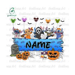 Personalized Halloween, Custom Name Halloween Png, Halloween Horror Movie Png, Kids Halloween Png, Cute Halloween Png
