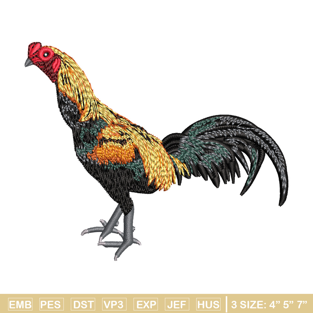 Rooster embroidery design, Logo embroidery, embroidery file, animal design, logo shirt, Digital download..jpg