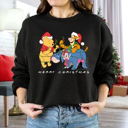 disney santa winnie the pooh merry christmas tshirt, disneyland christmas party matching gift, mickeys very merry christ