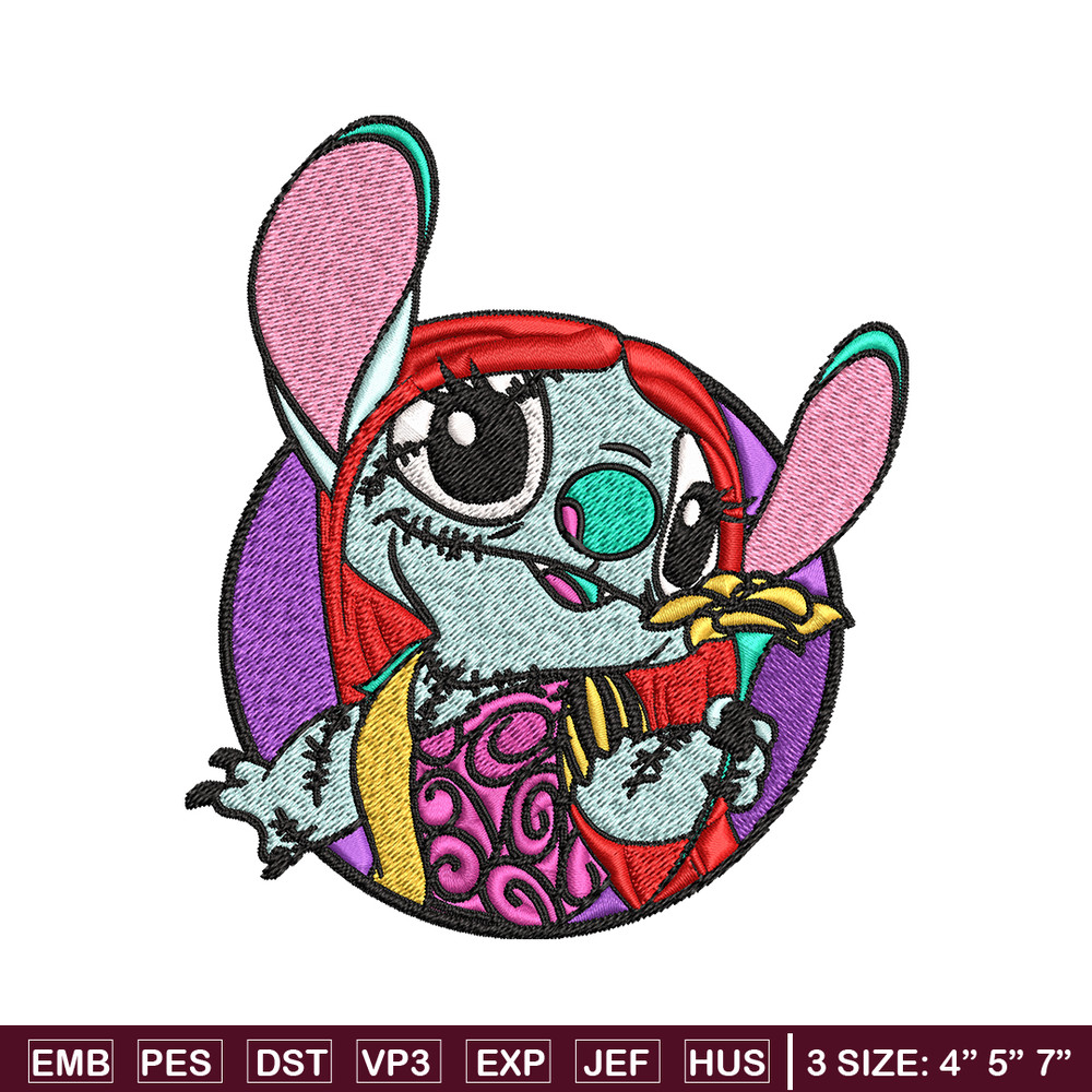 Sally Stitch Embroidery, Sally Stitch halloween Embroidery, cartoon design, Embroidery File, Digital download..jpg