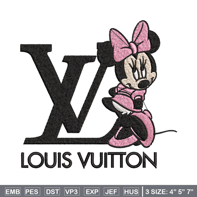 Minnie louis vuitton Embroidery Design, Lv Embroidery, Embroidery File, Disney Embroidery, Logo shirt, Digital download.jpg
