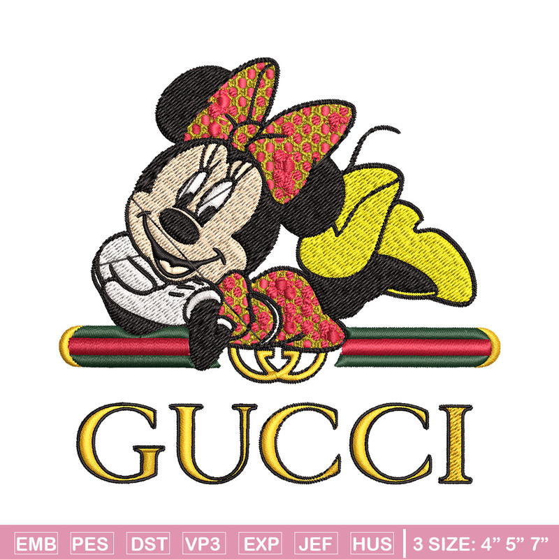Minnie smile Embroidery Design, Gucci Embroidery, Brand Embroidery, Logo shirt, Embroidery File, Digital download.jpg