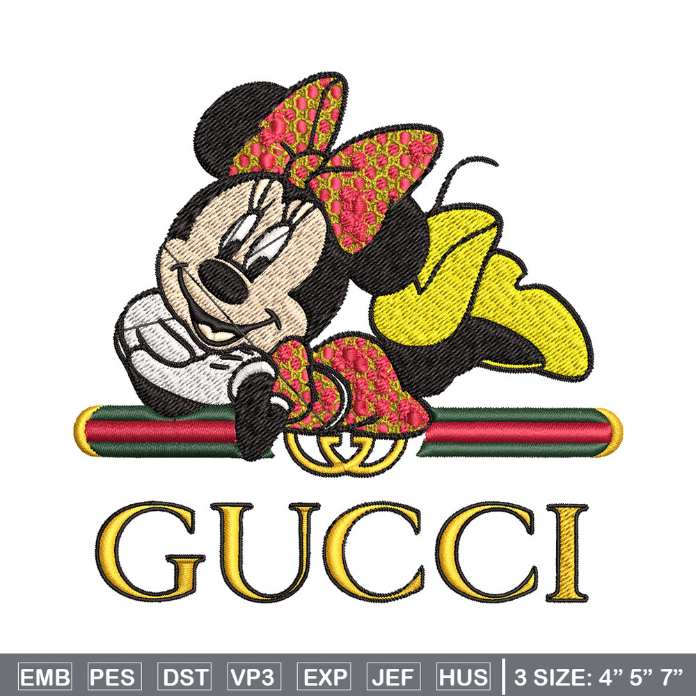 Minnie smile Embroidery Design, Gucci Embroidery, Brand Embroidery, Logo shirt, Embroidery File, Digital download.jpg