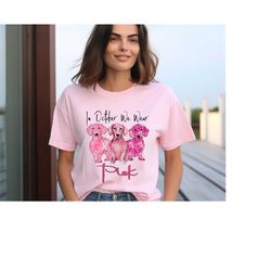 in october we wear pink dog shirt, in october we wear pink, breast cancer fighter shirt, breast cancer awareness shirt,