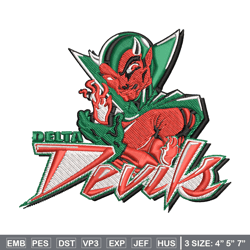 mississippi valley state delta devils embroidery, logo embroidery, embroidery file, sport embroidery, ncaa embroidery.