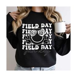 field day fun day svg, field day png, retro school game day, smiley face svg, field day teacher shirt, school out for summer, teacher png