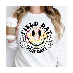 field day fun day svg, field day png, retro school game day, smiley face svg, field day teacher shirt, svg files for cricut,  field day svg