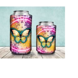Butterfly Can Cooler Png, Cowhide Can Cooler Png, Glitter Can Cooler Png Downloads, Butterfly Png, Can Cooler Template, Can Cooler PNG