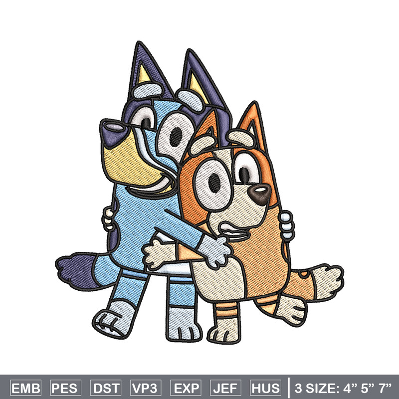 Mom and Dad Bluey Embroidery, Bluey Embroidery, Embroidery File, cartoon design, cartoon shirt, Digital download..jpg