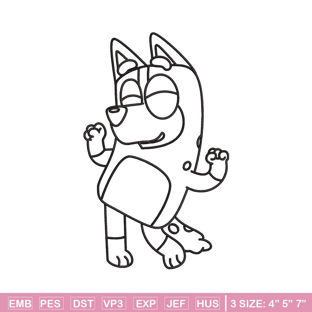 Mom Bluey Coloring Pages Embroidery, Bluey Embroidery, Embroidery File, cartoon design, cartoon shirt, Digital download..jpg