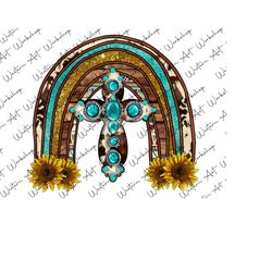 western rainbow cross png, rainbow gemstone cross png, gemstone png, cross, gemstone cross png, western rainbow cross png, instant download