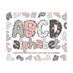 space doodle alphabet bundle, space png letters, space sublimation, astronaut clipart png , outer space font, space png for shirts
