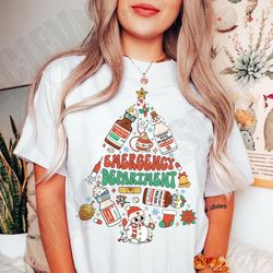 christmas er nurse shirt, christmas tree shirt,xmas er crew funny er ed nurse tech shirt,emergency room rn tshirt,emerge