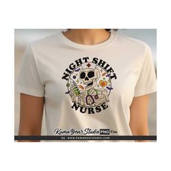 nurse halloween png, night shift nurse png, trendy halloween, spooky nurse png, funny nurse shirt, night shift boo crew, team night shift