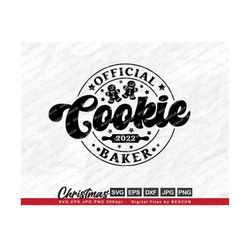 official cookie baker svg, retro christmas sublimation, cookie baking crew svg, funny family christmas svg, christmas baking crew svg