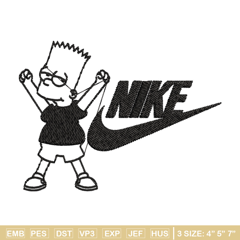 Simpson Nike Embroidery design, Simpson cartoon Embroidery, Nike design, Embroidery file, logo shirt, Instant download..jpg