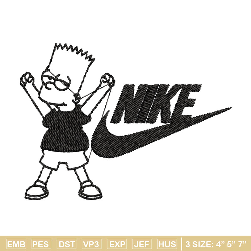 Simpson Nike Embroidery design, Simpson cartoon Embroidery, Nike design, Embroidery file, logo shirt, Instant download..jpg